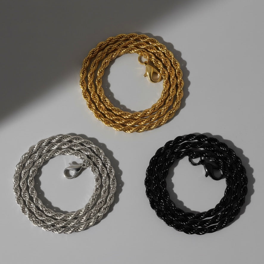Silver Rope Chain (3mm)