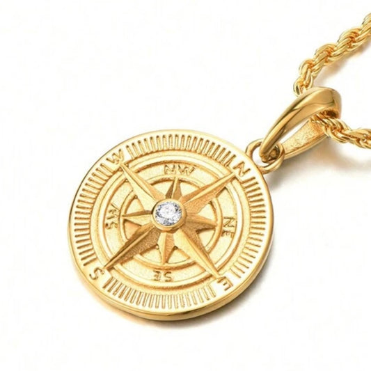 Compass 18k Gold Pendant