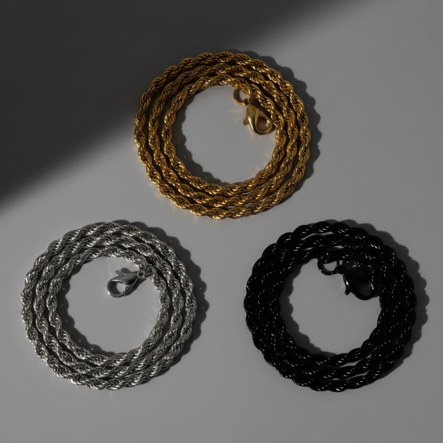 Silver Rope Chain (3mm)