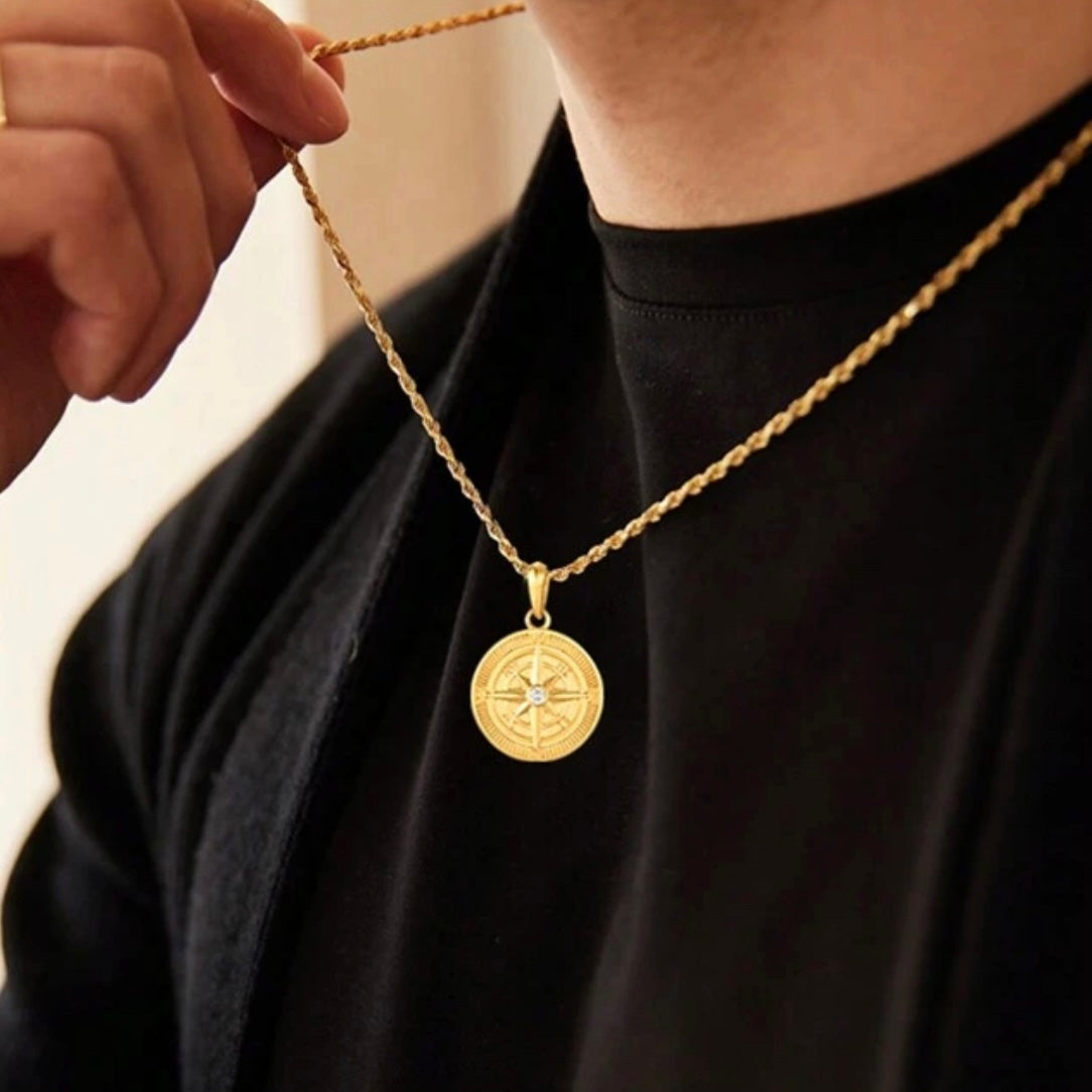 Compass 18k Gold Pendant